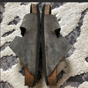 Slate gray Birkenstocks